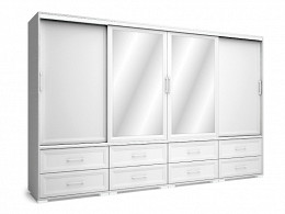 Trója 2 tükrös tolóajtós gardróbszekrény 318 cm