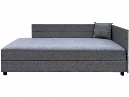 Lilla saroktámlás ágyneműtartós bonellrugós heverő 100x208, jobbos