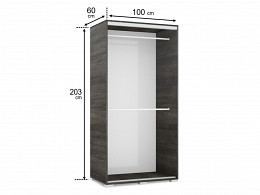 Odin tolóajtós gardróbszekrény 100 cm