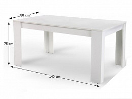 TOYM-140 fix étkezőasztal, 140 cm
