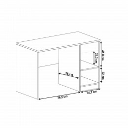 Tara PC asztal, 118 cm
