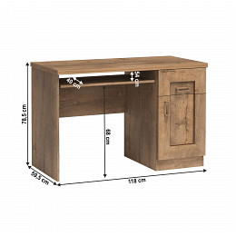 Tara PC asztal, 118 cm