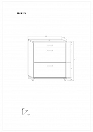 Ares 2/1 cipősszekrény - Wallis szilva