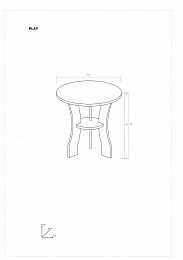 Play D dohányzóasztal - Artisan tölgy