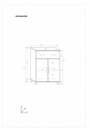 Komód 2 ajtó 1 fiók KN-6041S2D - Artisan tölgy