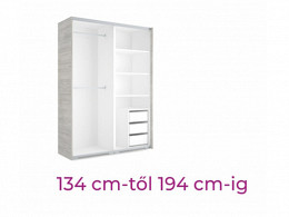 Kairo tolóajtós gardróbszekrény 154 cm