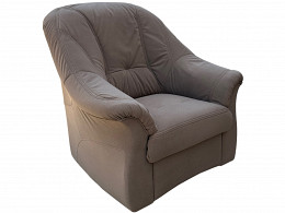 Retro szövet fotel, sötétbarna