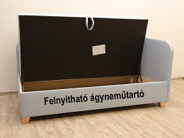 Alabama ágyneműtartós bonellrugós heverő 100x200, jobbos