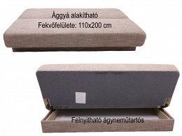 Namur ágyneműtartós ággyá nyitható rugós kanapé