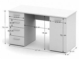 EUA-137 számítógépasztal, 137 cm