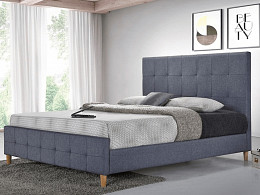 BLDR-160 kárpitozott ágykeret ágyráccsal 160x200