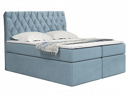 TYP58 boxspring ágyneműtartós kárpitozott bonellrugós matracos franciaágy 160x200