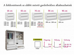 BND-239 tolóajtós gardróbszekrény 239 cm