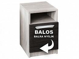 NST éjjeliszekrény, balos