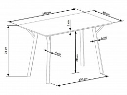BLR-140 fix étkezőasztal, 140 cm