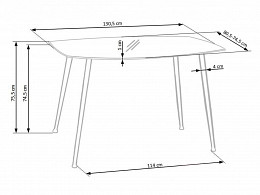 NXT-130 fix üveg étkezőasztal, 130 cm
