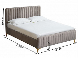 KASA-140 kárpitozott ágykeret ágyráccsal 140x200 matrac nélkül