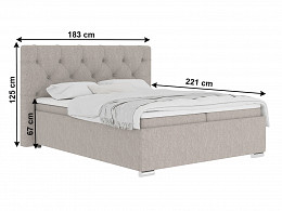 MOIA-160 kárpitozott boxspring ágy 160x200