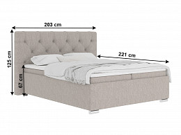 MOIA-180 kárpitozott boxspring ágy 180x200
