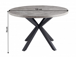 MEDO-120 fix étkezőasztal, 120 cm