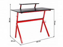 LAT-95 fémvázas gamer számítógépasztal, 95 cm