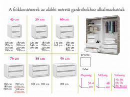 BRN-318 TV-s tolóajtós gardróbszekrény 318 cm