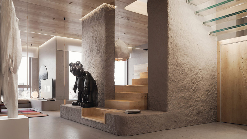 200 m2 luxus egy felhőkarcolóban, 4 szinten
