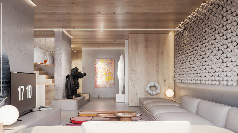 200 m2 luxus egy felhőkarcolóban, 4 szinten