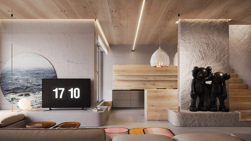 200 m2 luxus egy felhőkarcolóban, 4 szinten