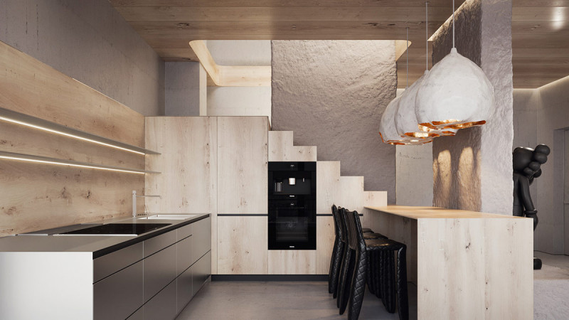 200 m2 luxus egy felhőkarcolóban, 4 szinten
