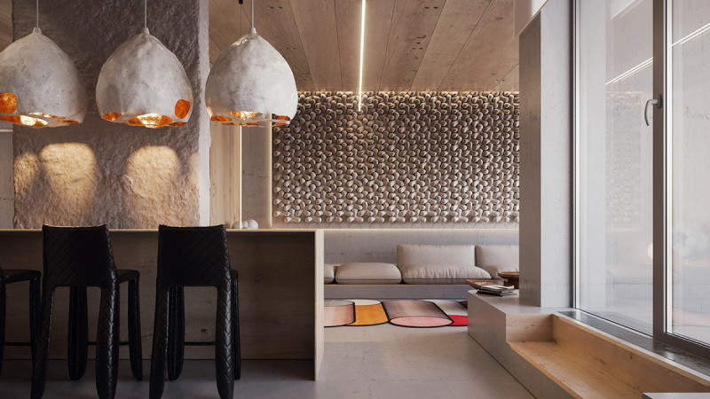 200 m2 luxus egy felhőkarcolóban, 4 szinten