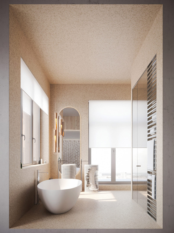 200 m2 luxus egy felhőkarcolóban, 4 szinten