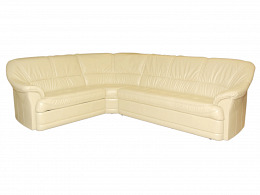 Malaga ágyazható valódi bőr sarok ülőgarnitúra, balos