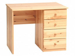 MRS-110 4 fiókos tömör fenyő íróasztal 110 cm, jobbos