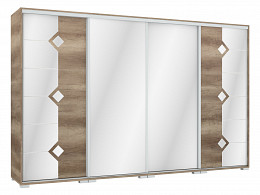 DMND-318 tükrös tolóajtós gardróbszekrény 318 cm