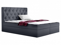 TYP56 boxspring ágyneműtartós kárpitozott bonellrugós matracos franciaágy 160x200