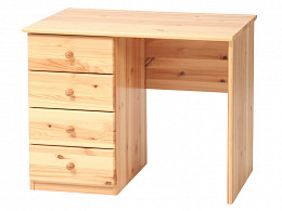 MRS-110 4 fiókos tömör fenyő íróasztal 110 cm, balos
