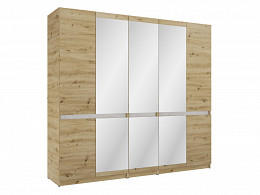 BSS-225 tükrös gardróbszekrény RGB LED világítással 225 cm