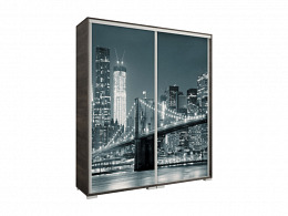 ISV-160 tolóajtós gardróbszekrény 160 cm, New York-i éjszaka