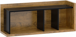 Box fali polc - Burgundy tölgy - Fekete