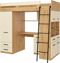 Level galériaágy jobbos - Artisan tölgy - Krém