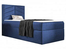 ST7 boxspring ágyneműtartós kárpitozott bonellrugós matracos ágy 80x200, balos