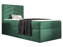 ST7 boxspring ágyneműtartós kárpitozott bonellrugós matracos ágy 90x200, balos