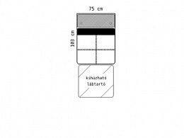 Riverside lábtartós keskeny elem szövet huzattal