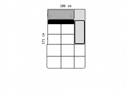 Riverside fix karfás ottomán szövet huzattal, jobbos