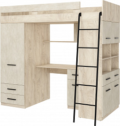 Level galériaágy jobbos - Endgrain tölgy - Granada mandula