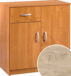 Komód 2 ajtó 1 fiók K-8041S2D - Endgrain tölgy