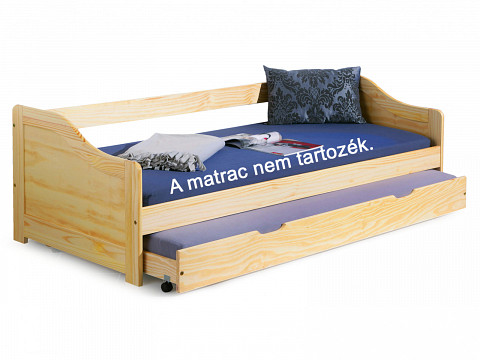 LRAU gyerek tömör fenyő ágykeret matrac nélkül