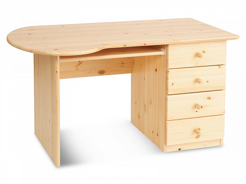 CLDI-135 tömör fenyő számítógépasztal 135 cm, jobbos