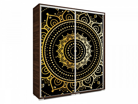 ISAR-160 tolóajtós gardróbszekrény 160 cm, mandala